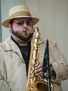 Charlie Love's saxophonist